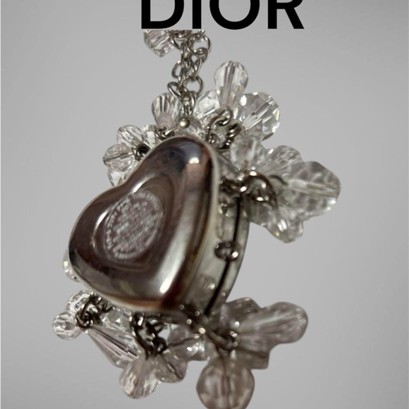 Dior Swarovski Crystal Bracelet Heart Lip Gloss 001 Magical Seduction Bag Charm - Picture 5 of 7